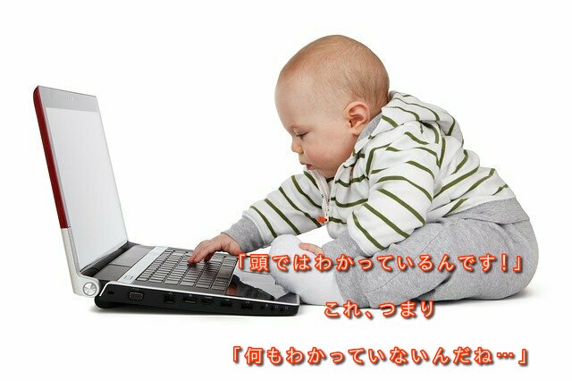 「頭ではわかっているんです！」 これ、つまり 「何もわかっていないんだね…」